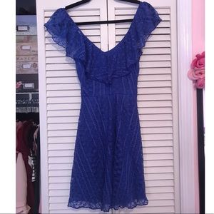 Blue lace dress